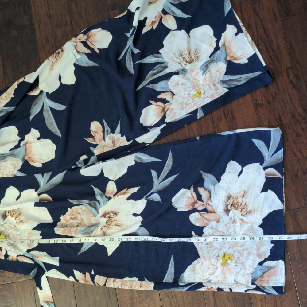 High Waist Wide Leg Pants Floral Print - Picture 9 of 10
